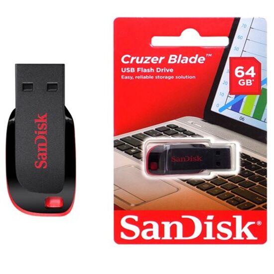 USB ფლეშ მეხსიერება SANDISK CRUZER BLADE 64GB SDCZ50-064G-B35iMart.ge
