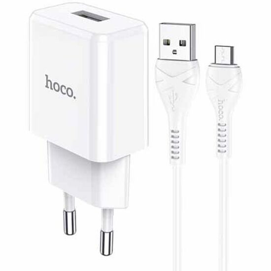 მობილურის დამტენი HOCO ESPECIAL SINGLE PORT CHARGER WITH MICRO USB N9 EU WHITEiMart.ge