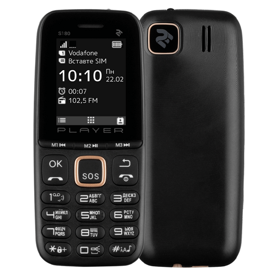 მობილური ტელეფონი 2E S180 DUAL SIM BLACK/GOLDiMart.ge