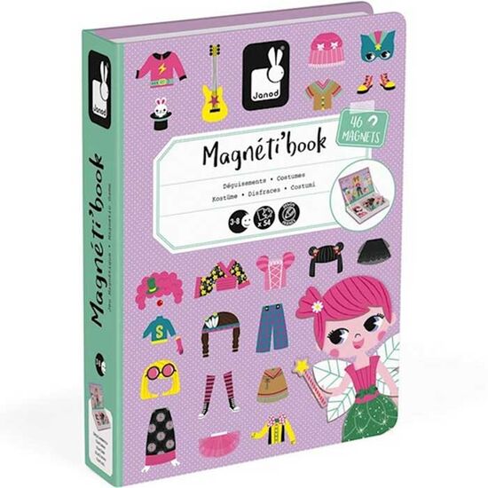 ლოგიკური თამაში JANOD MAGNETIC BOOK DRESSES FOR GIRL J02718iMart.ge