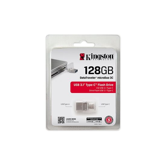 ფლეშ მეხსიერება Kingston 128GB DataTraveler microDuo 3C (DTDUO3C/128GB)iMart.ge