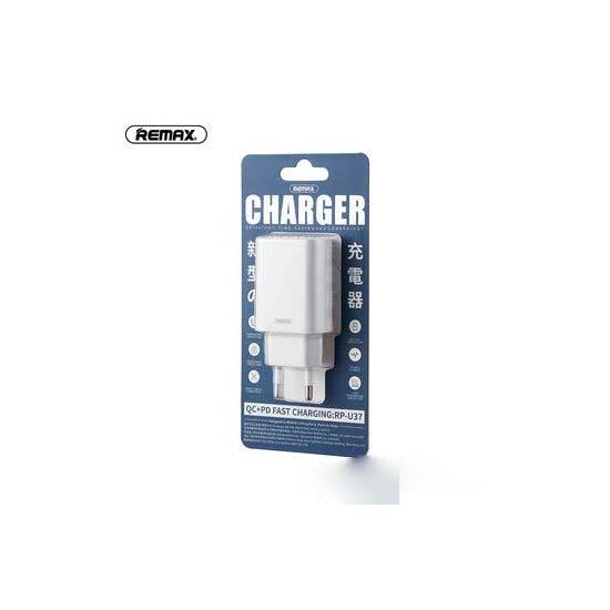 ადაპტერი REMAX CHARGER RP-U37 (NO CABLE) EU WHITEiMart.ge