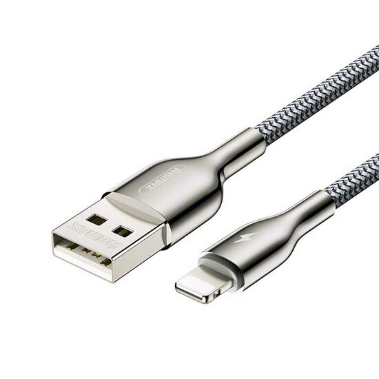 USB კაბელი REMAX KINGPIN SERIES DATA CABLE 2.1A RC-092I LIGHTNING SILVERiMart.ge