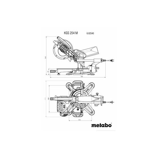 ტორსული ხერხი METABO KGS 254 M (1800 W) (602540000)iMart.ge