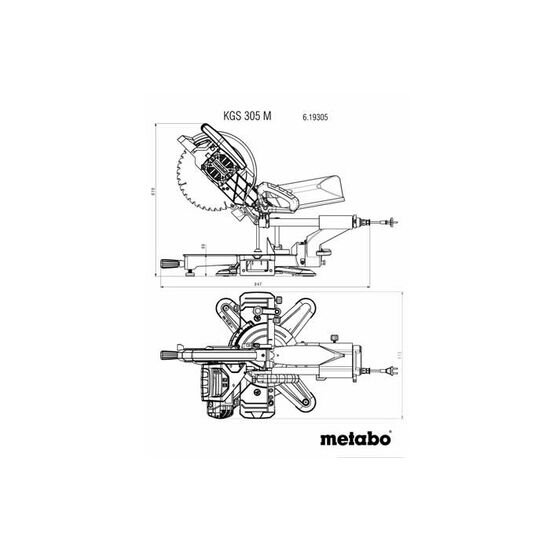 ტორსული ხერხი METABO KS 305 M (2000 W) (619003000)iMart.ge