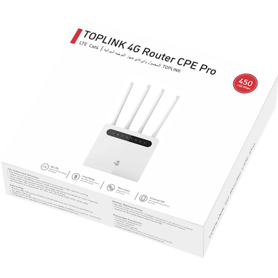 4G როუტერი TOPLINK HW 593 CPE LTE ROUTER 4G WITH 2 ANTENNAiMart.ge