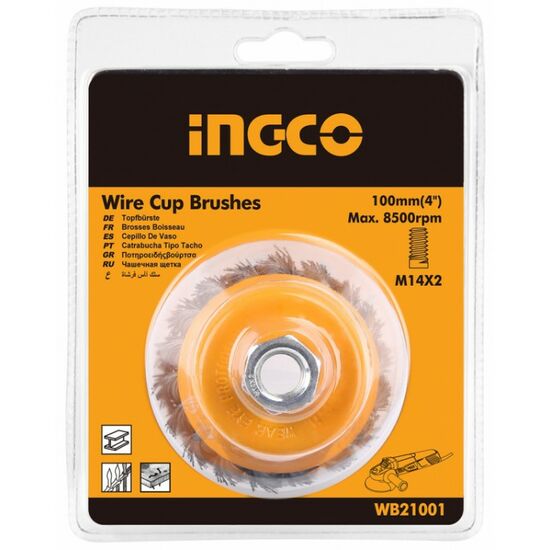 ჯაგრისი ბარგალკისათვის (ოქროსფერი) INGCO 100მმ (WB11001)iMart.ge