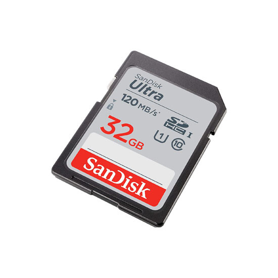 მეხსიერების ბარათი (ჩიპი) SANDISK 32GB ULTRA SD/HC UHS-I CARD 120MB/S CLASS 10 SDSDUN4-032G-GN6INiMart.ge