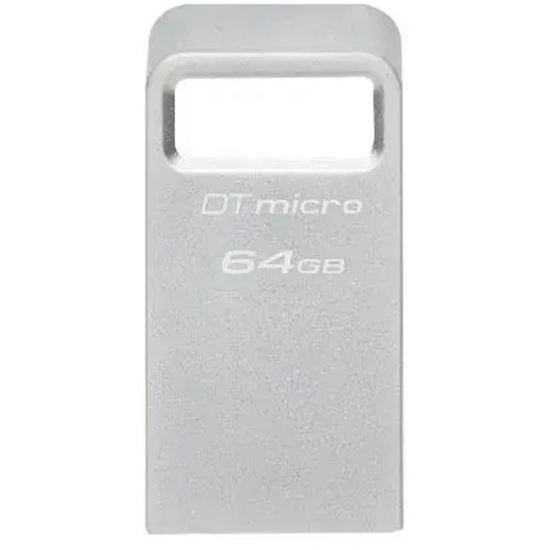 USB ფლეშ მეხსიერება KINGSTON 64GB USB 3.2 GEN1 DT MICRO R200MB/s METALiMart.ge