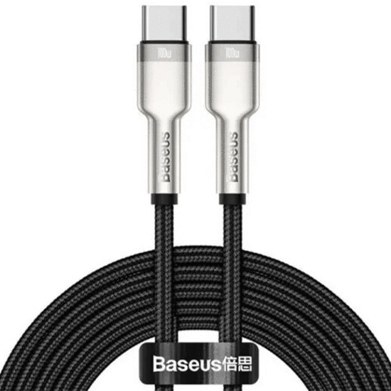 კაბელი BASEUS CAFULE SERIES METAL DATA CABLE TYPE-C TO TYPE-C 100W 1M CATJK-C01iMart.ge