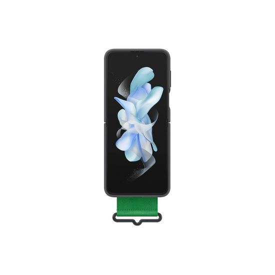 მობილურის ქეისი SAMSUNG MOBILE PHONE CASE SILICONE COVER WITH STRAP Z FLIP 4 BLACK (EF-GF721TBEGRU)iMart.ge