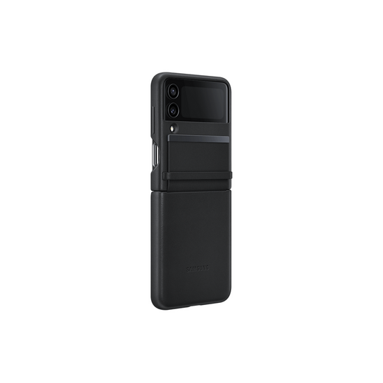 მობილურის ქეისი SAMSUNG MOBILE PHONE CASE FLAP LEATHER COVER Z FLIP 4 BLACK (EF-VF721LBEGRU)iMart.ge