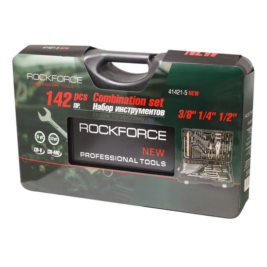 ავტომობილის ხელსაწყოების ნაკრები ROCK FORCE RF-41421-5 NEW 36 (142 ცალი)iMart.ge