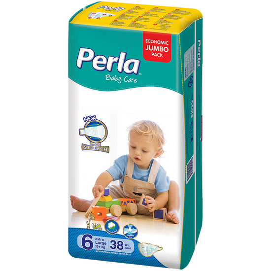 ბავშვის საფენი (პამპერსი) PERLA 0152 ჯამბო ბეიბი (6) N38 (15+ კგ)iMart.ge
