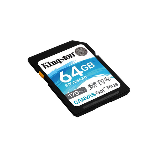 მეხსიერების ბარათი (ჩიპი) KINGSTON 64GB SDHC CANVAS GO PLUS (SDG3/64GB)iMart.ge