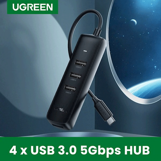 USB-C ჰაბი UGREEN (10916) USB-C HUB 4xUSB3.0iMart.ge