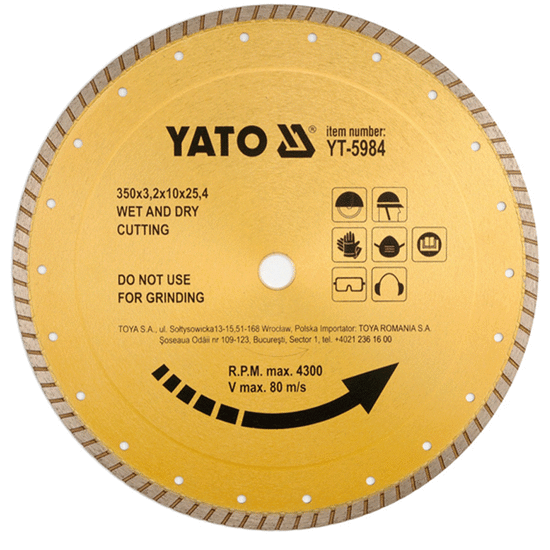 ალმასის საჭრელი დისკი YATO YT-5982iMart.ge