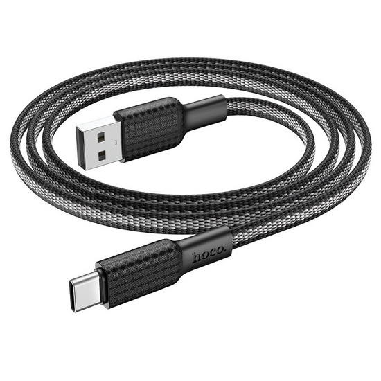 USB კაბელი HOCO ANDROID/TYPE-C X69 JAEGER USB TO TYPE-C BLACK-WHITE (6931474760241)iMart.ge