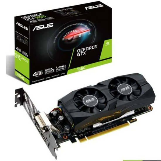 ვიდეო დაფა ASUS VIDEO ADAPTER PCI EXPRESS 4GB/ GTX1650-4G-LP-BRK//GTX1650,DVI,HDMI,DP,4G,D5 (90YV0D31-M0NA00)iMart.ge