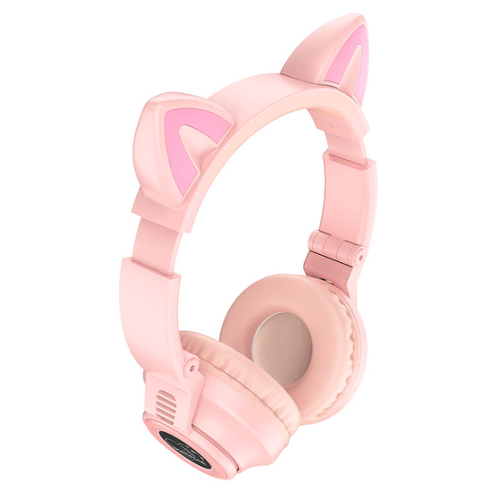უსადენო ყურსასმენი BOROFONE BO18 CAT EAR BT HEADPHONES PINKiMart.ge