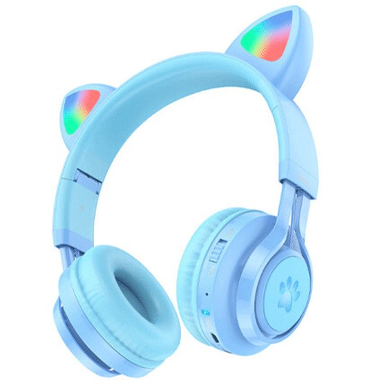 ყურსასმენი HOCO CAT EAR KIDS BLUETOOTH HEADPHONES W39 BLUEiMart.ge
