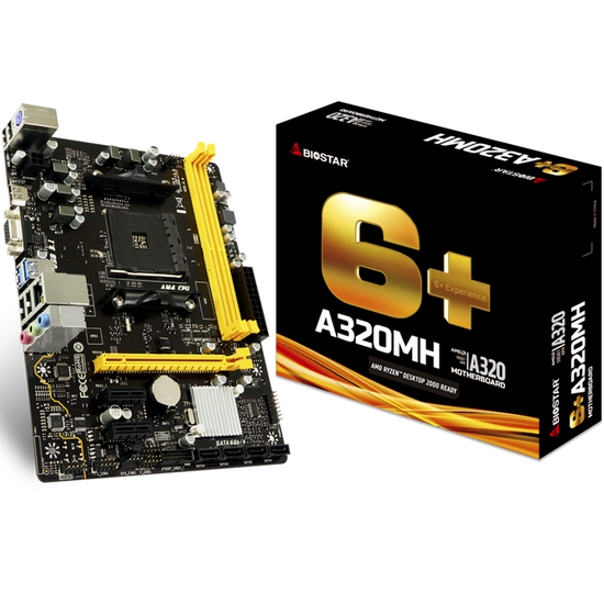 დედა დაფა BIOSTAR PC COMPONENTS/SOCKET A/ MAINBOARD, AMD A320, SOCKET AM4, uATX, GbEiMart.ge