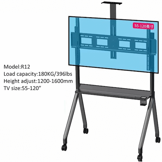 ტელევიზორის საკიდი ALLSCREEN UNIVERSAL LCD LED TV BRACKET R12, WITH ROLLER, SIZE 55”-120”, BLACKiMart.ge
