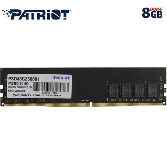 ოპერატიული მეხსიერება PATRIOT 8GB DDR4 2666 MHZiMart.ge