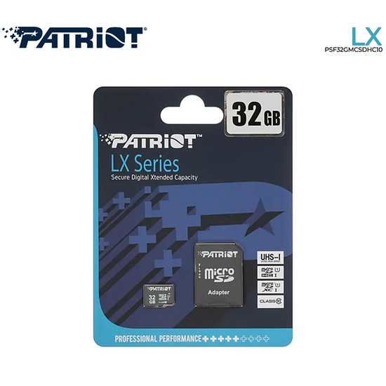 მეხსიერების ბარათი (ჩიპი) PATRIOT LX SERIES 32GBiMart.ge