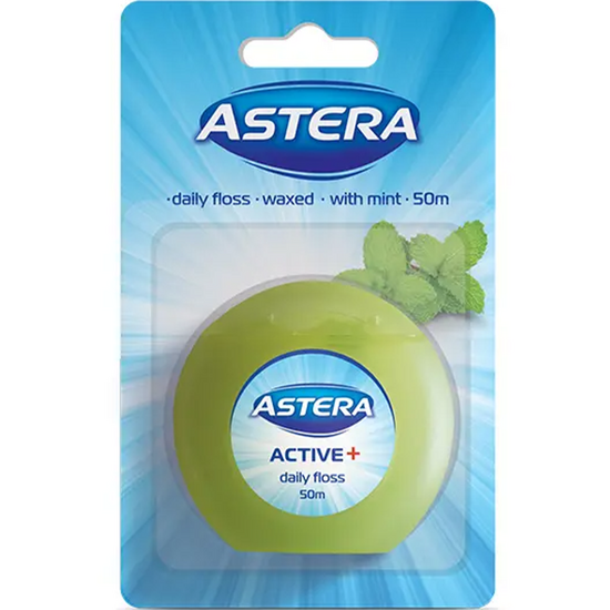 კბილის ძაფი პიტნის არომატით ASTERA ACTIVE+ DENTAL FLOSS 50 MiMart.ge