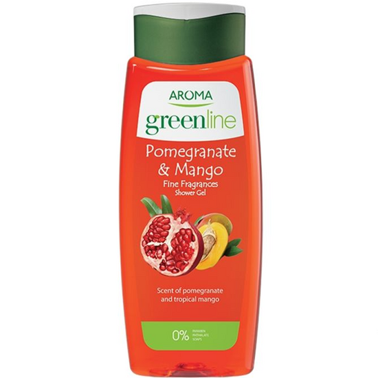 შხაპის გელი AROMA GREEN LINE POMEGRANATE&MANGO 6989 (400მლ)iMart.ge