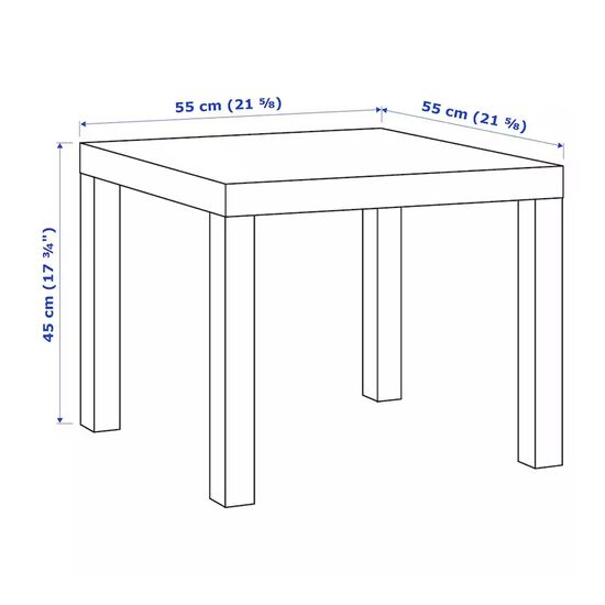 ჟურნალის მაგიდა IKEA LACK (55X55 სმ) თეთრიiMart.ge
