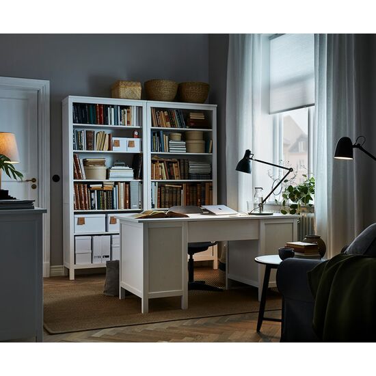 საოფისე მაგიდა IKEA HEMNES (120x55 სმ) WHITEiMart.ge
