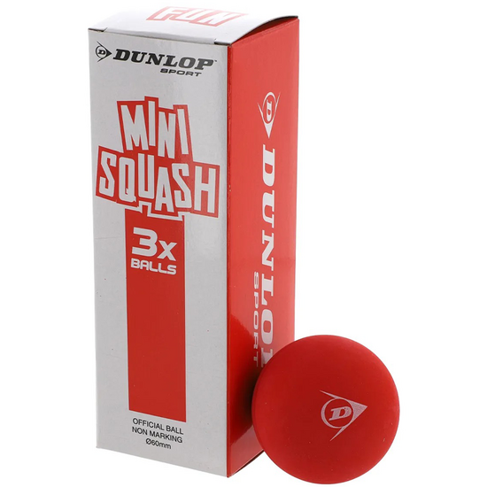 სქვოშის ბურთები SQUASH BALL DUNLOP FUN MINI RED (3 ც)iMart.ge