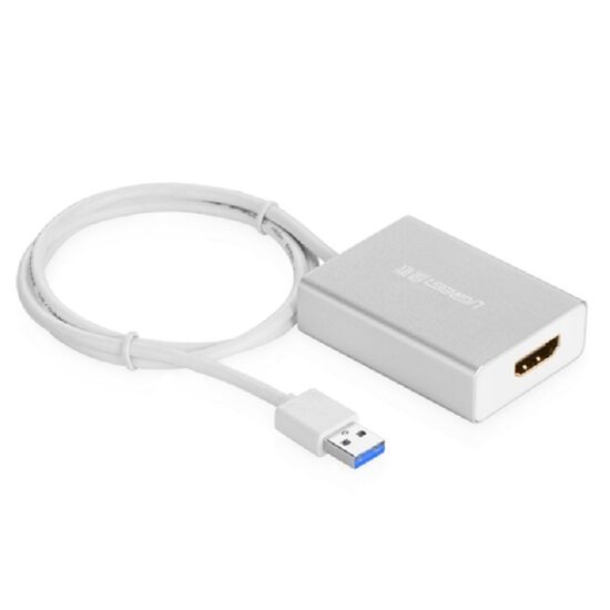 ადაპტერი UGREEN 40229 USB 3.0 to HDMI CONVERTER SILVER 80CM USB TO HDMI USB TO HDMIiMart.ge