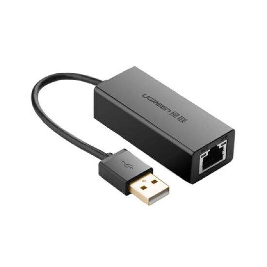 USB ქსელის ადაპტერი Ugreen CR110 (30305) USB To Lan adaptor 10/100 Mbps Network Adapter  Black ABS 10CMiMart.ge