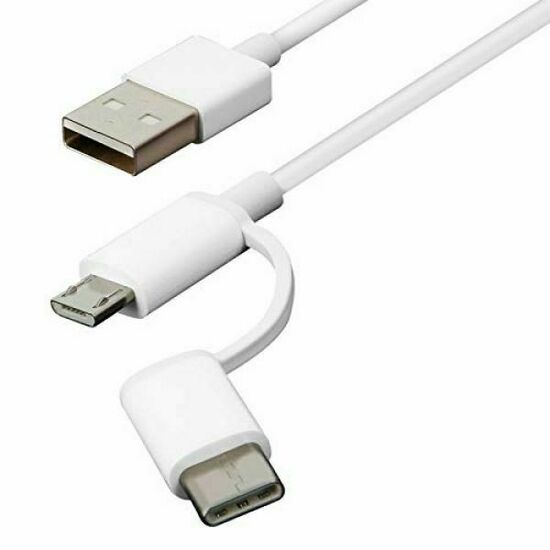 USB კაბელი Xiaomi Mi 2-in-1 USB Cable Micro USB to Type C (SJV4082TY)iMart.ge