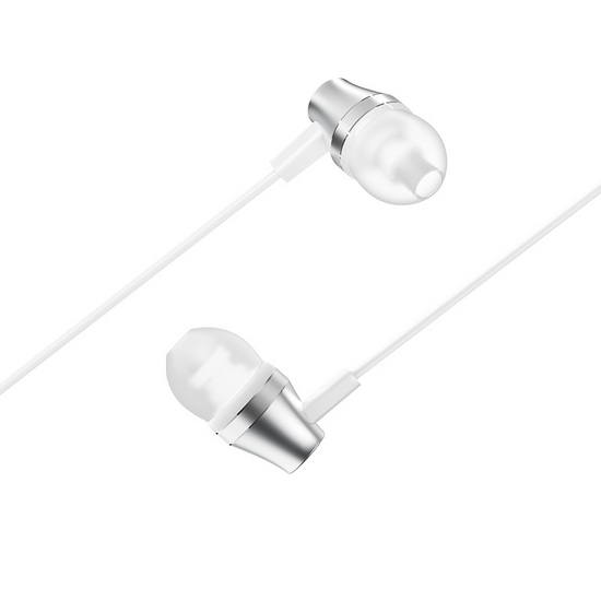 ყურსასმენი BOROFONE BM38 BRIGHT SOUND UNIVERSAL EARPHONES WITH MIC SILVERiMart.ge