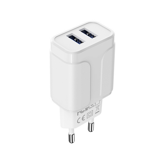 დამტენი BOROFONE BA37A SPEEDY DUAL PORT CHARGER SET (TYPE-C) EU WHITEiMart.ge