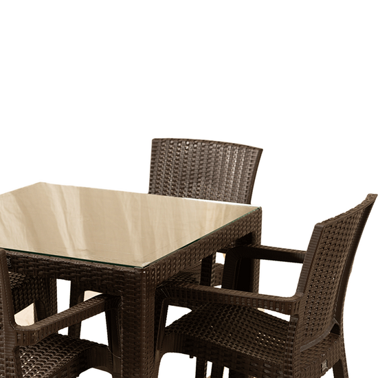პლასტმასის მაგიდა და 4 სკამი BEGONVIL/LILYUM CT022066B (90*90)iMart.ge