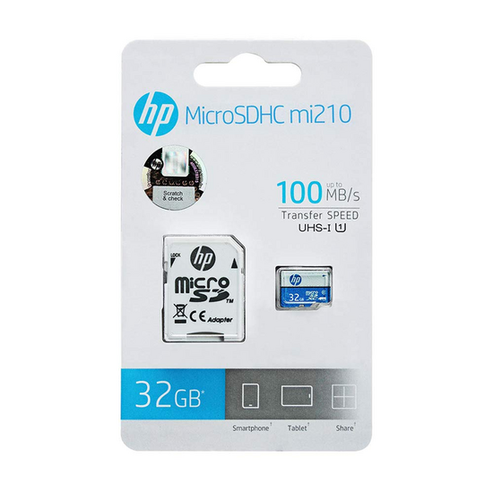 მეხსიერების ბარათი HP MI210 MICRO SD WITH ADAPTER 32 GBiMart.ge