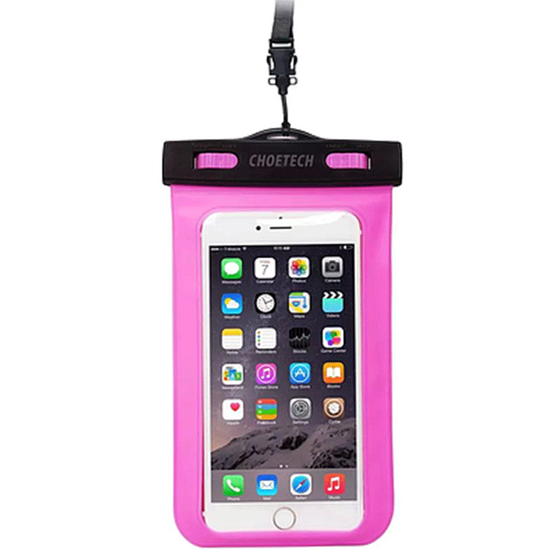 მობილური ტელეფონის წყალგაუმტარი ჩანთა-ქეისი CHOETECH WPC007-BK UNIVERSAL WATER-PROOF BAG PINK (6932112104052-2)iMart.ge