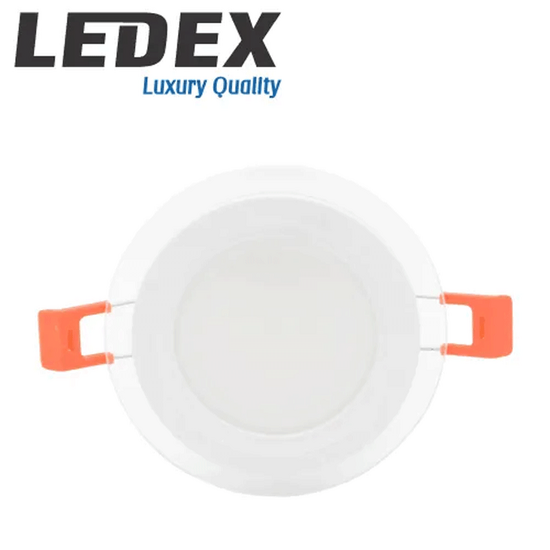 შეკიდული ჭერის LED პანელური სანათი LEDEX LED GLASS DOWN LIGHT (ROUND) 6W 6500KiMart.ge