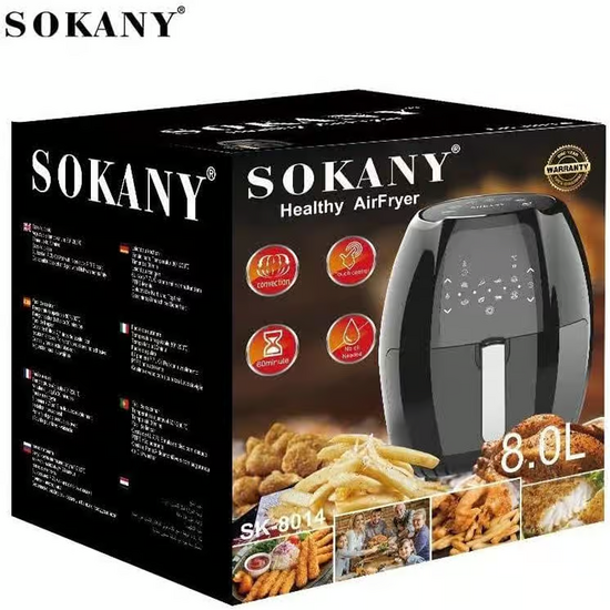 ფრისა და ქათმის მოსამზადებელი აპარატი (უზეთო) SOKANY SK-8014 (1800 W, 8 L)iMart.ge