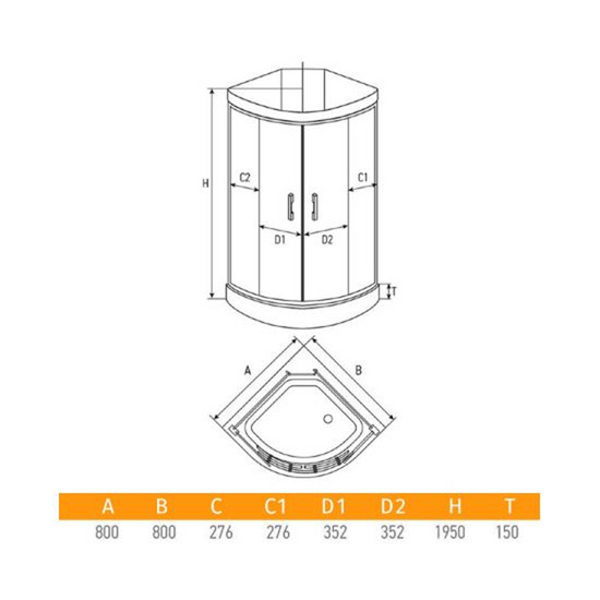 საშხაპე კაბინა ERLIT ER0508-C4iMart.ge