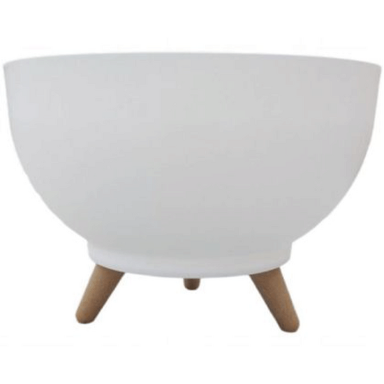 საყვავილე ქოთანი BOWL SATINA WITH LEGS 30 WHITEiMart.ge