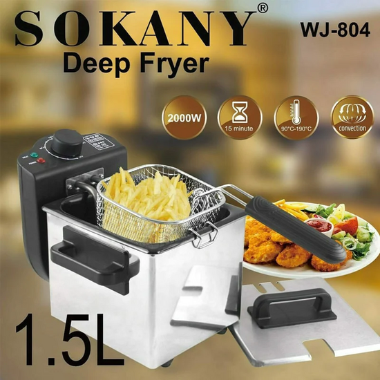 ფრის აპარატი SOKANY WJ-804 (2000 W, 1.5 L)iMart.ge