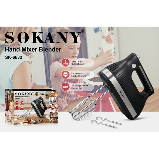 ხელის მიქსერი SOKANY SK-6632 (400 W)iMart.ge