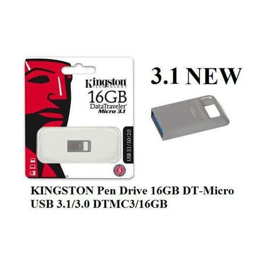 USB ფლეშ მეხსიერება KINGSTON USB FLASH DRIVE 16GB (DTMC3/16GB)iMart.ge