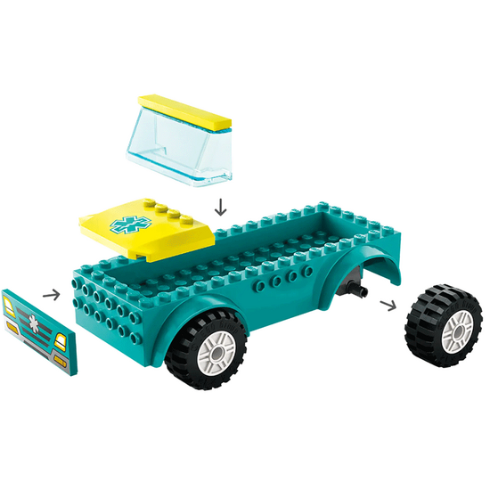 კონსტრუქტორი LEGO CITY EMERGENCY AMBULANCE AND SNOWBOARDERiMart.ge